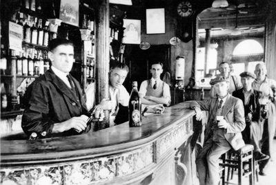 One of the victims, Patrick McGurk in McGurks Bar in the 1950s