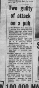 Daily Record 25th September 1969 William Big Bill Campbell