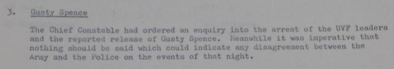 RUC Inquiry into the RUC release of Gusty Spence